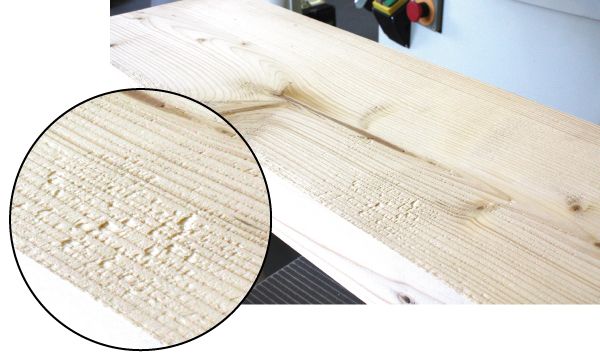 Surface ground with HSS knives