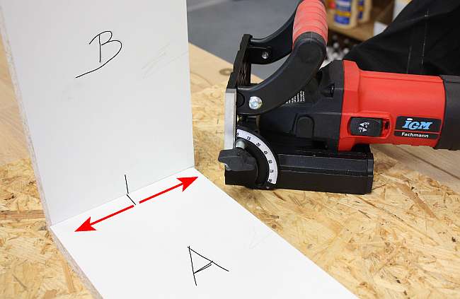 Biscuit Joiner IGM Fachmann MJS104K - centering