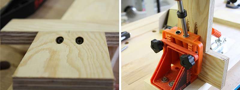 Pocket hole joinery - drilling