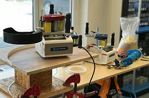Test out the portable edgebander at IGM